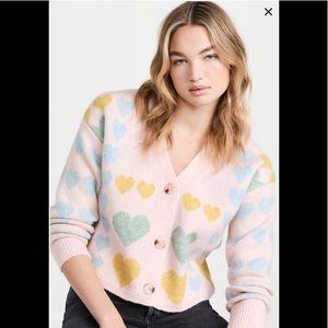 English Factory Pastel Heart Cardigan